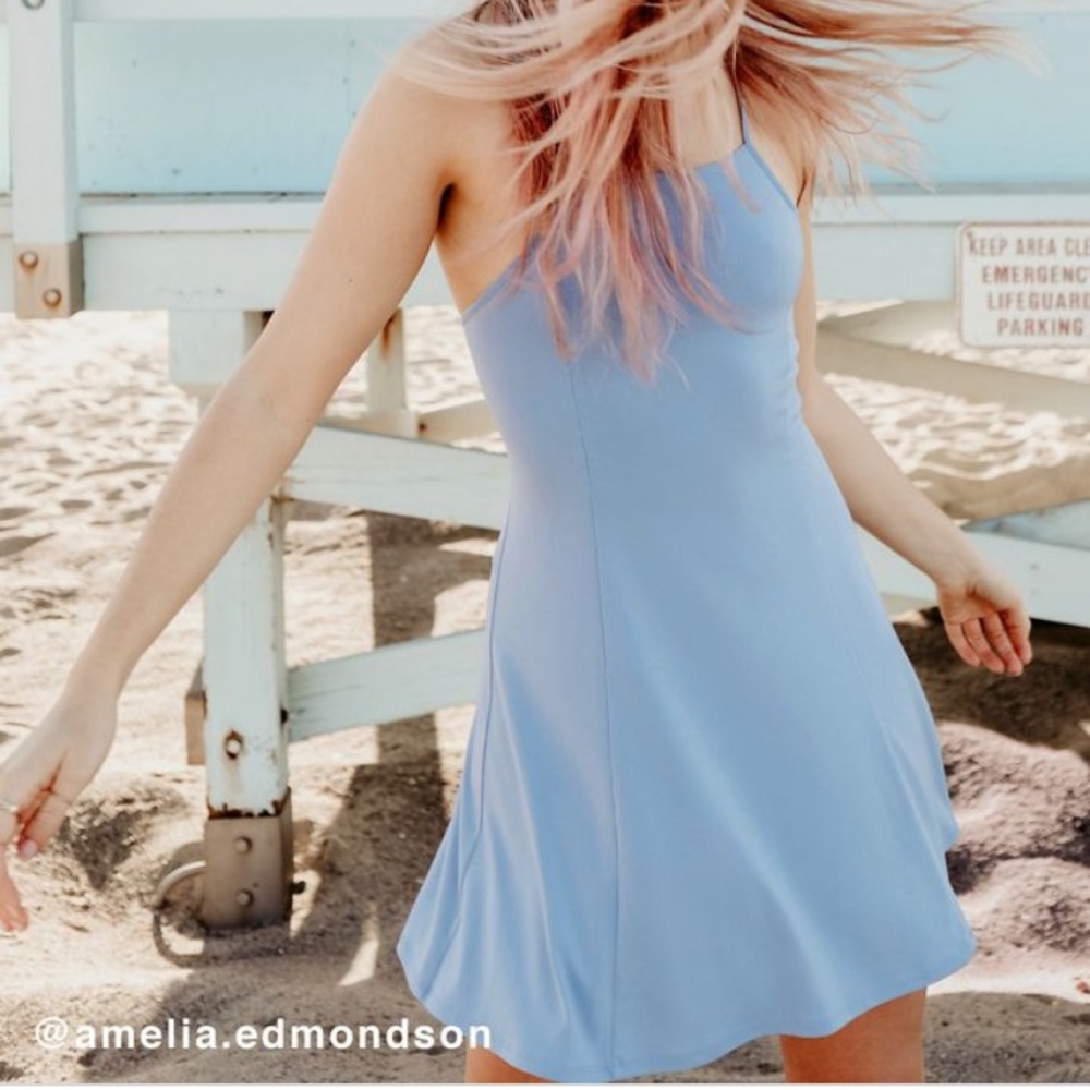 UO Jeanne Lace-up Back Mini Dress • Medium